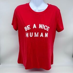 Sub_Urban Riot Red Tee - Be A Nice Human-Size S